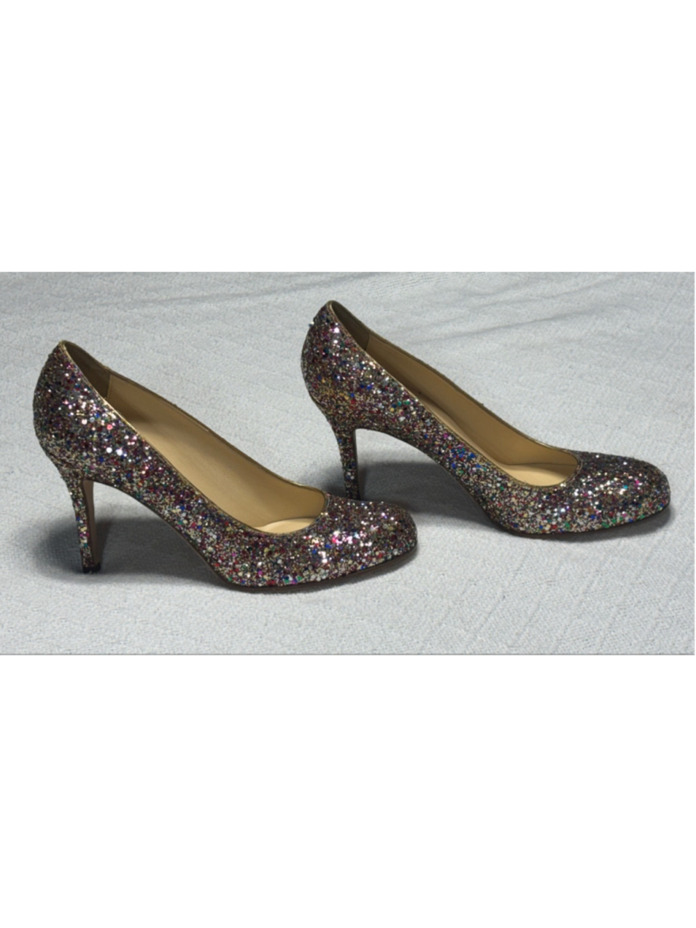 Kate Spade Karolina Multicolor Glitter Pumps Heels Size 9 EUC Dopamine Statement - Picture 9 of 11
